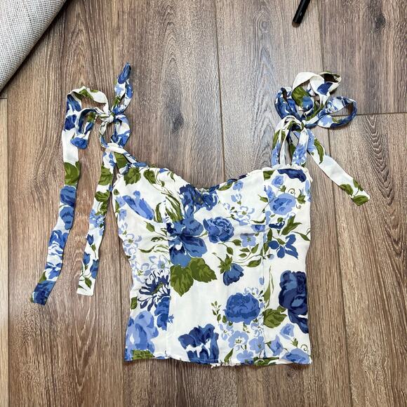 Reformation Blanca Top in Lucca Floral Tank Top - Picture 1 of 7